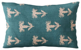 Plutus Blue Growth Motif Luxury Throw Pillow, 12"x20"