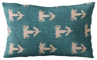 Plutus Blue Growth Motif Luxury Throw Pillow, 12"x20"