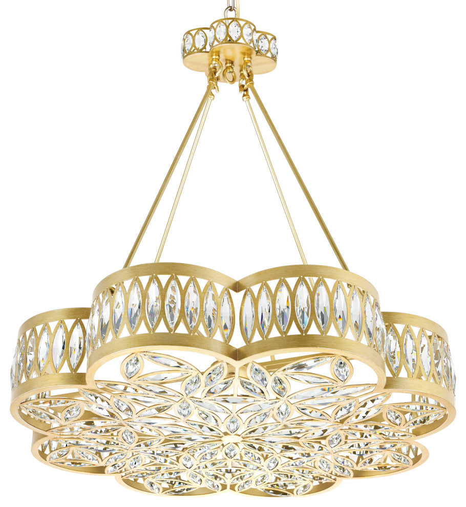 Nova 8 Light Chandelier With Champagne Finish