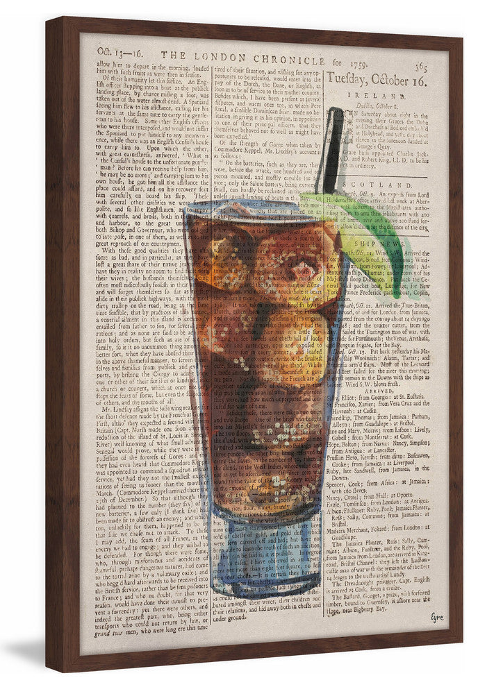 "Rum & Coke II" Framed Painting Print, 24"x36"
