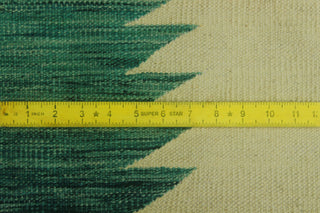 Hand-Woven Winchester Kilim Junaid Ivory/Rust Rug, 8'2x11'3