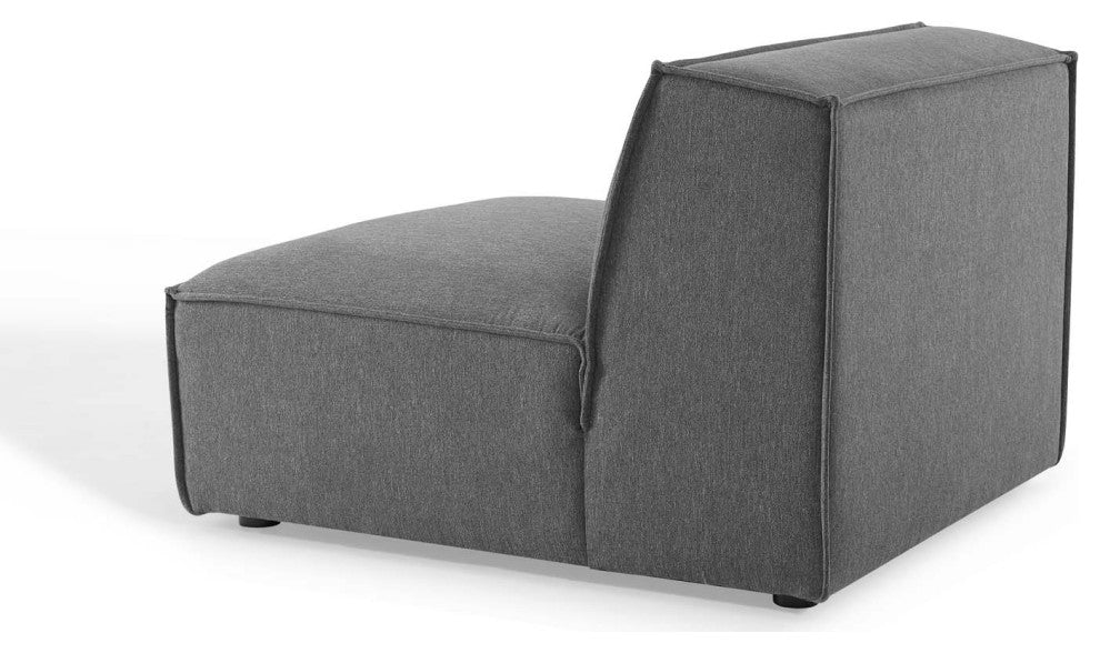 Modular Sofa, Charcoal Gray, Fabric, Modern, Lounge Cafe Hotel Hospitality