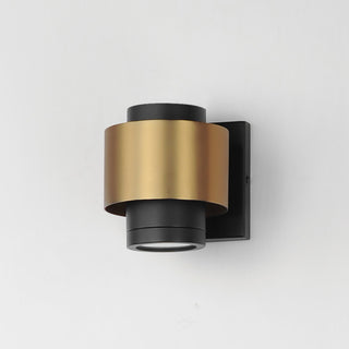 ET2 E34752 Reveal Outdoor 5" Tall LED Wall Sconce - Black / Gold