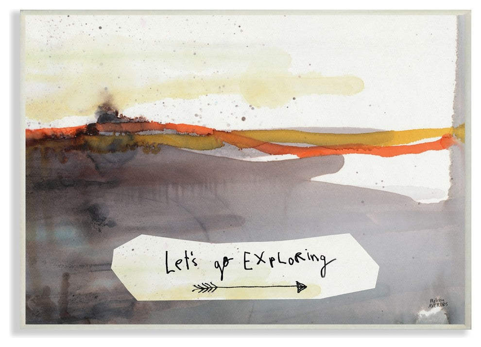 Stupell Ind. Lets Go Exploring Painterly Landscape Wall Plaque, 13x19
