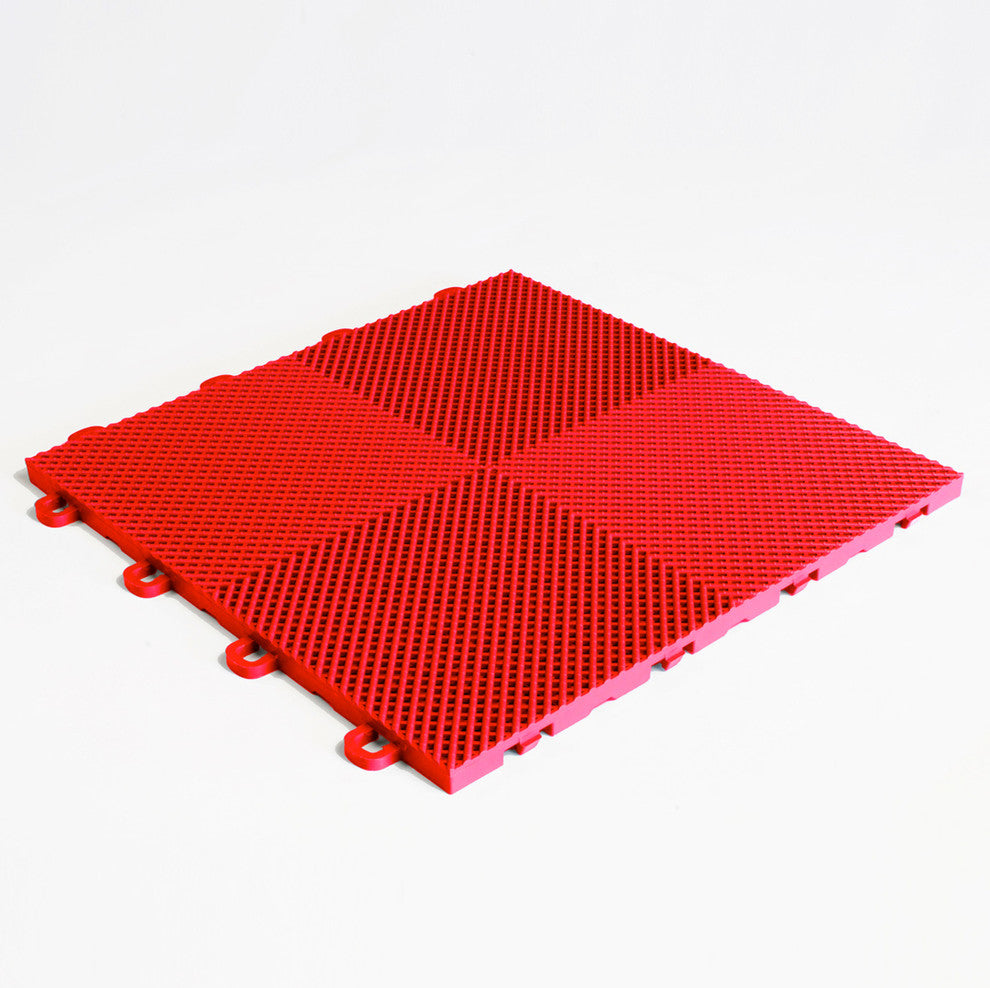 Outdoor Basketball Half Court Kit 20'x24', Black/Red