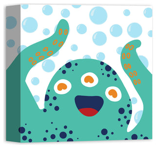 Green Sea Monster 12x12 Canvas Wall Art