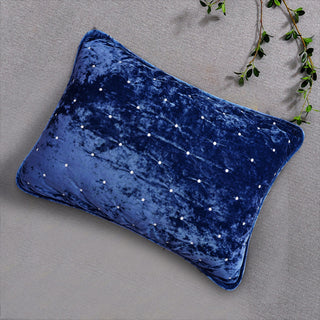 Velvet Dreams Dark Blue Plush Diamond Tufted Bedspread, Cal King