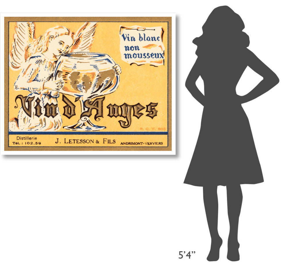 "Vin d'Anges" Digital Paper Print by Retrolabel, 46"x37"