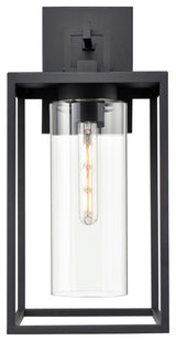 1 Light 9 in. Textured Black Outdoor