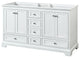 Deborah 60" White Double Vanity, No Countertop, No Sinks, No Mirror