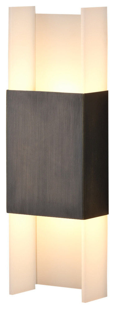 Ansa LED Wall Sconce, Oiled Bronze, Frosted