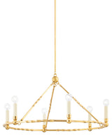 Josephine 6 Light Chandelier, Vintage Gold