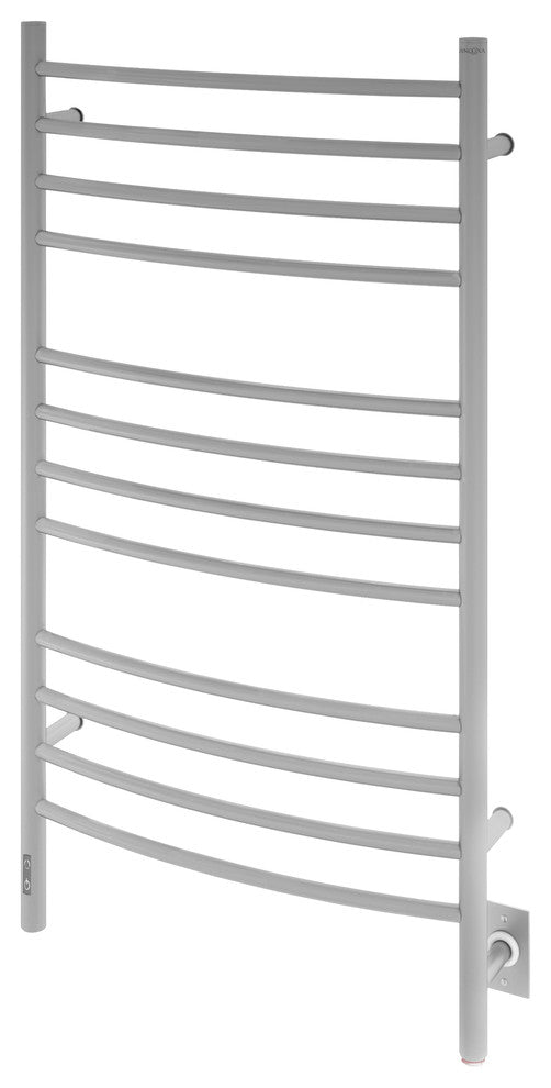 Ancona Lustra 12-Bar Dual Brushed Towel Warmer With On-Board Timer