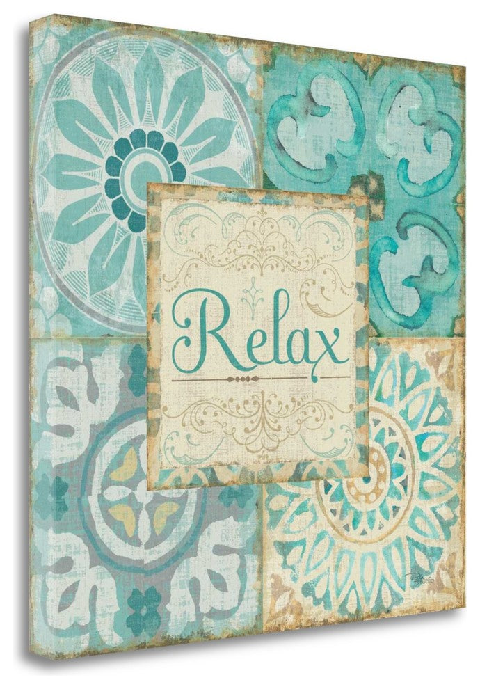 "Ocean Tales Tile VI" By Pela Studio, Giclee Print on Gallery Wrap Canvas