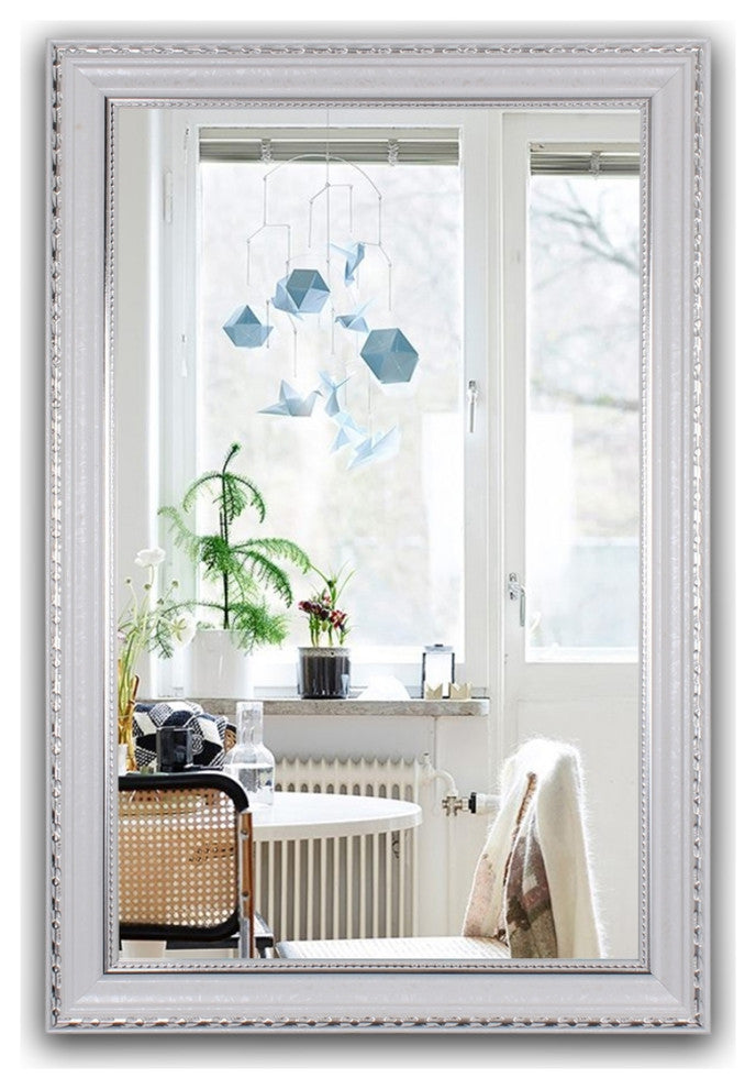CHLOE Reflection CH8M022WS35-VRT White Rectangle Framed Wall Mirror