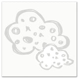 Double Clouds Light Grey 12x12 Canvas Wall Art