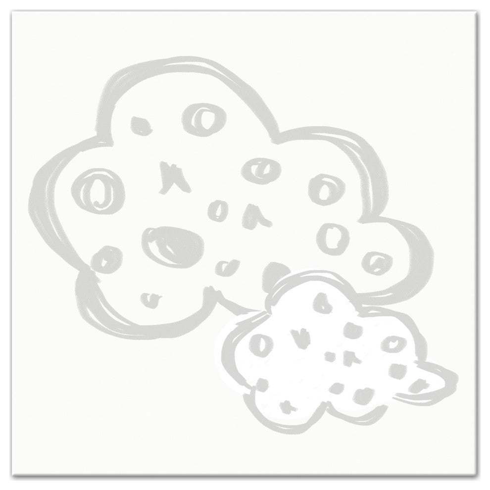 Double Clouds Light Grey 12x12 Canvas Wall Art