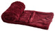 Kasaya Jacquard Supersoft Faux Fur Throw Blanket, Garnet, 50" X 60"