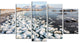 Sunny Morning in Arctic Spitsbergen, Landscape Canvas Art, 60"x32", 5 Panels