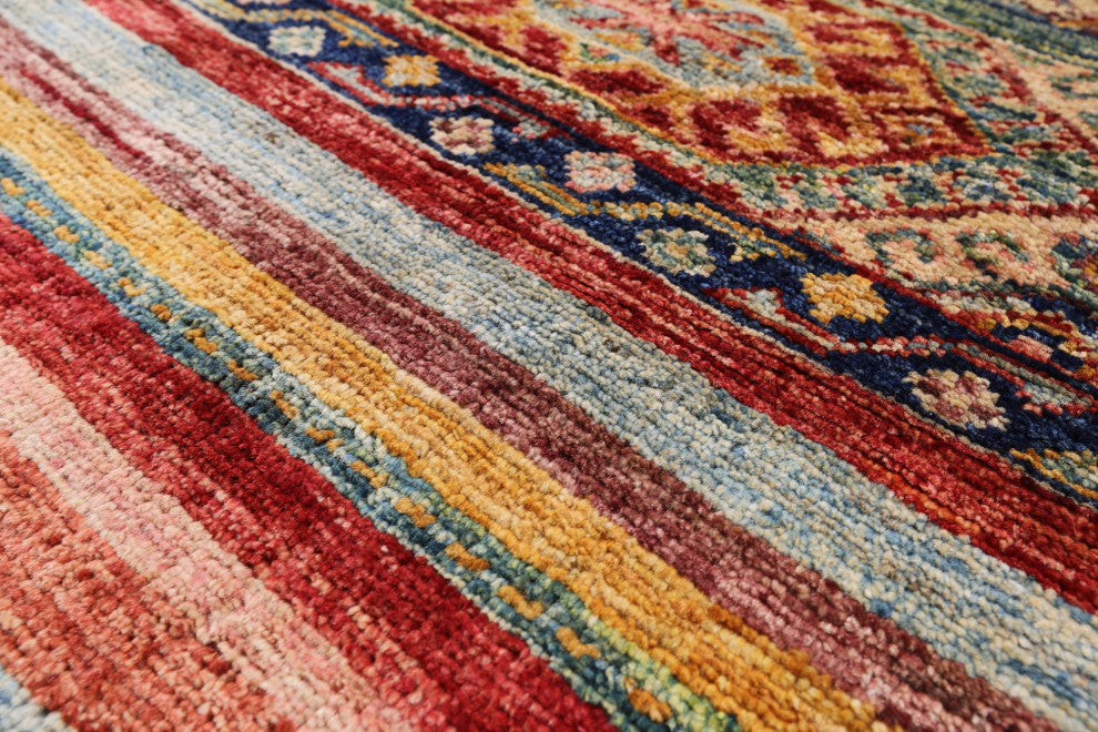 2' 0" X 3' 1" Super Kazak Khorjin Hand-Knotted Wool Rug Q10906