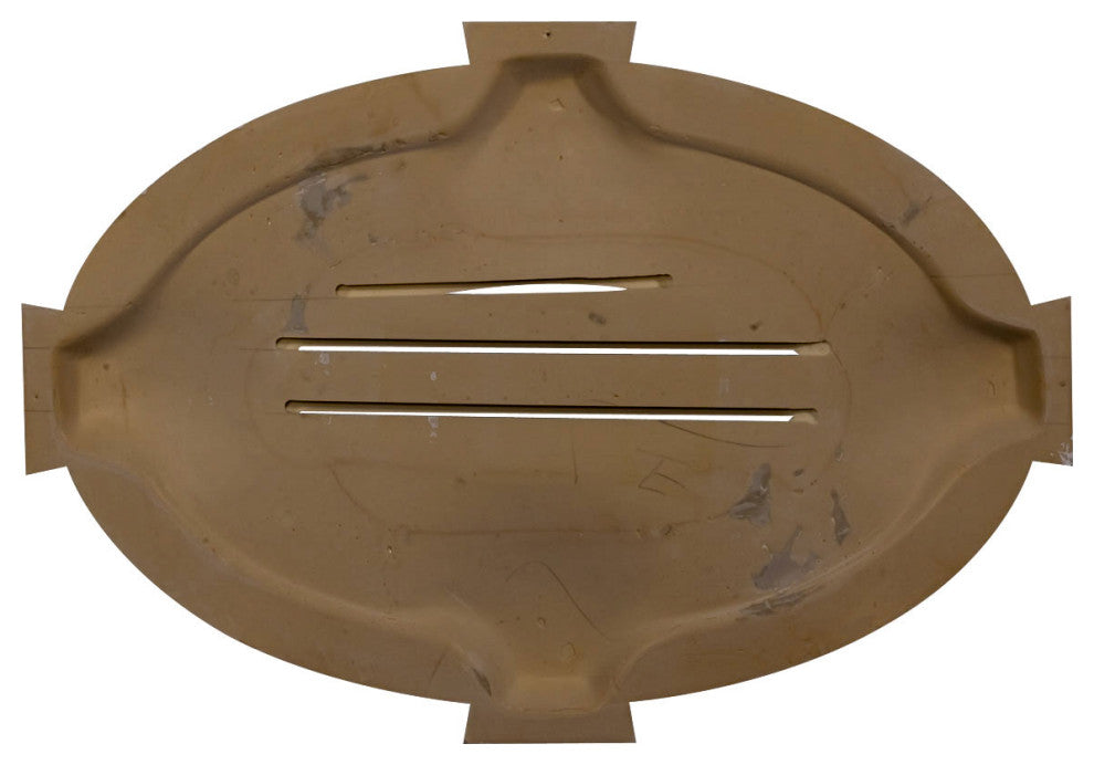 29"W x 20"H x 2 1/4"P, Horizontal Oval Gable Vent with Keystones - Functional