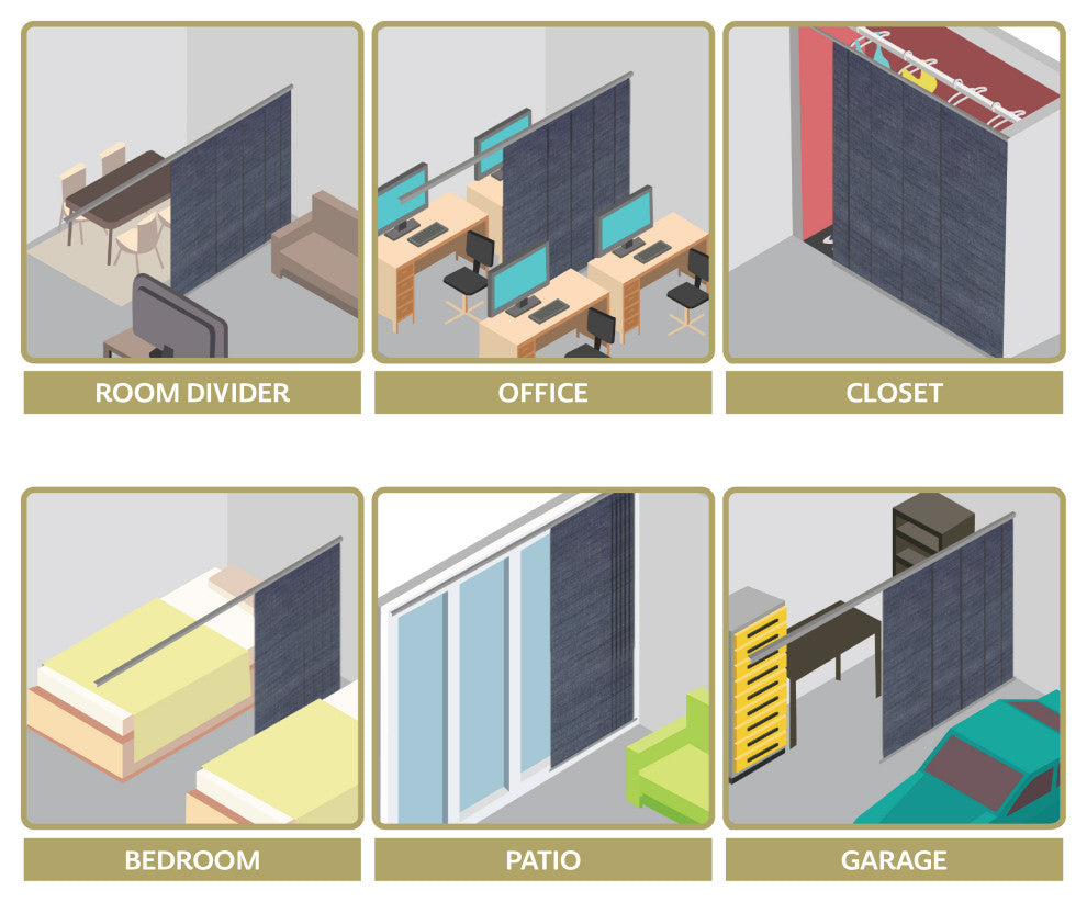Stormy 4-Panel Track Extendable Vertical Blinds 48-88"W