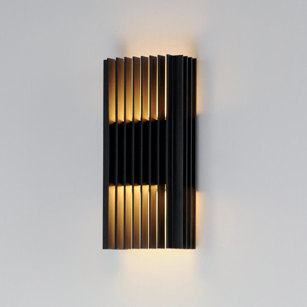 ET2 E30114 Rampart 12" Tall LED Outdoor Wall Sconce - Black