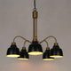 LNC Hyelducc 5-Light Modern Matte Black and Gold Chandelier
