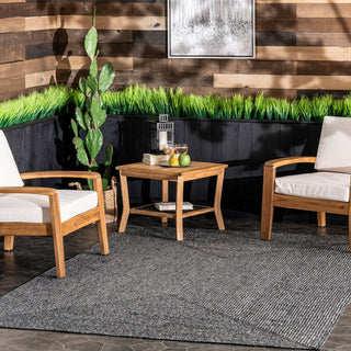 Nuloom Braided Lefebvre Indoor/Outdoor Area Rug, Charcoal 10'x14'