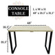 Barn Walls Bedroom Console Table Accent Table, Handcrafted, Sagewash, 48" Length