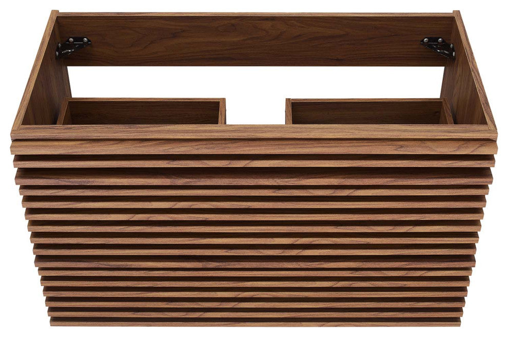 Render 36" Wall-Mount Bathroom Vanity Cabinet, Walnut