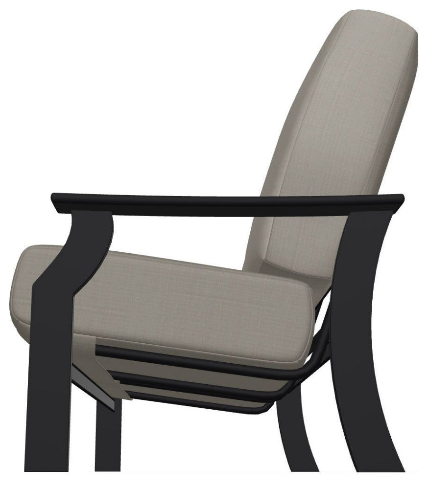 St. Catherine Deep Seat Outdoor Loveseat, Stone Linen/Black
