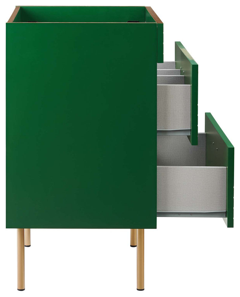 Daybreak 24" Bathroom Vanity Cabinet, Sink Basin Not Included, Green