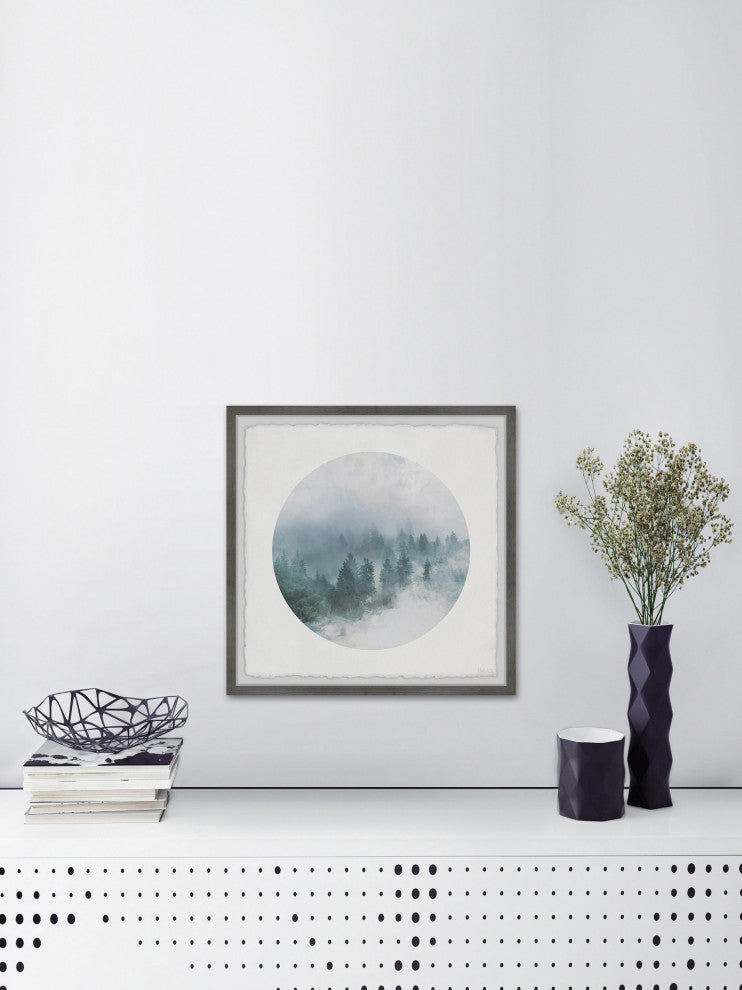 "Cloudy Forest" Framed Painting Print, 12"x12"