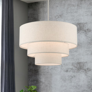Livex Lighting Gladstone 4-Light Brushed Nickel Pendant Chandelier