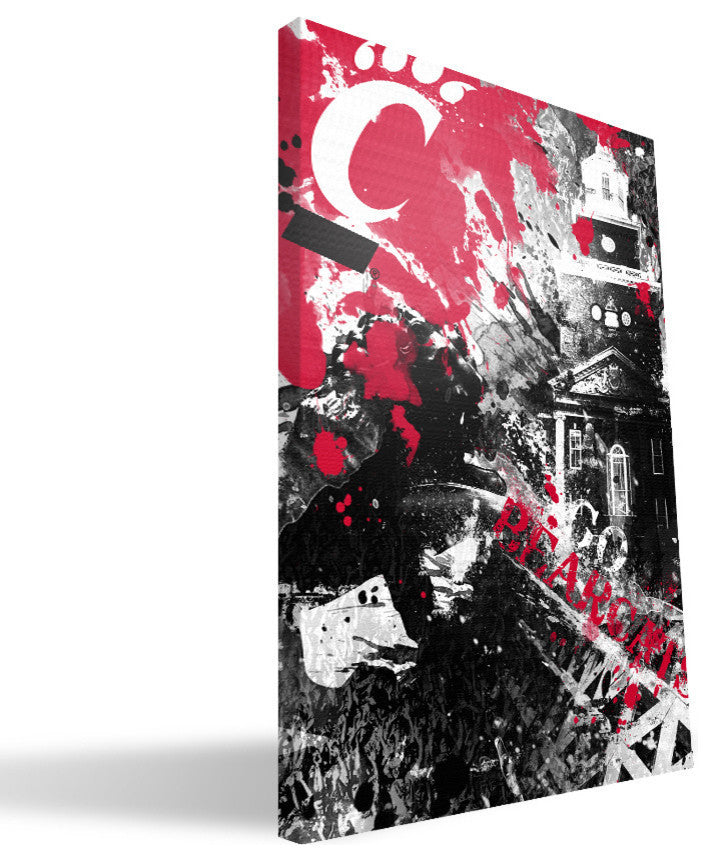 CIN Bearcats Spirit Canvas Print, 16"x24"