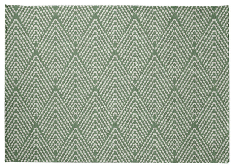 Lifeflor Diamond Spring Chenille Rug, Muted Green, 5'x7'