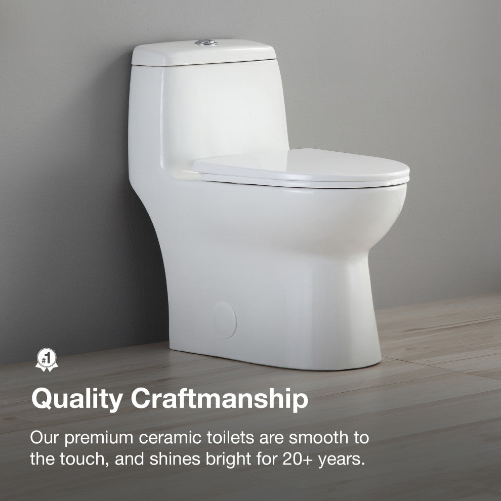OVE Decors Pack of 2 Jade Elongated Toilet With Dual Flush and Soft Close Seat