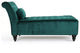 GDF Studio Rafaela Tufted New Velvet Chaise Lounge, Teal