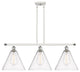 Innovations 516-3I-WPC-GBC-124 3 Light Island Light, White, Polished Chrome