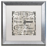 Color Bakery 'Paris Bistro III', Silver Frame, White Mat, 16x16