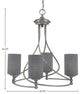 Capri 4-Light Chandelier, Brushed Nickel/Gray Matrix