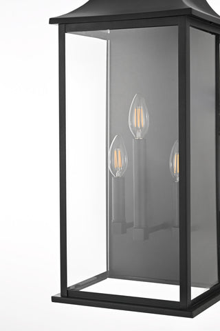 Home Living 10" Outdoor Wall Sconce, Black