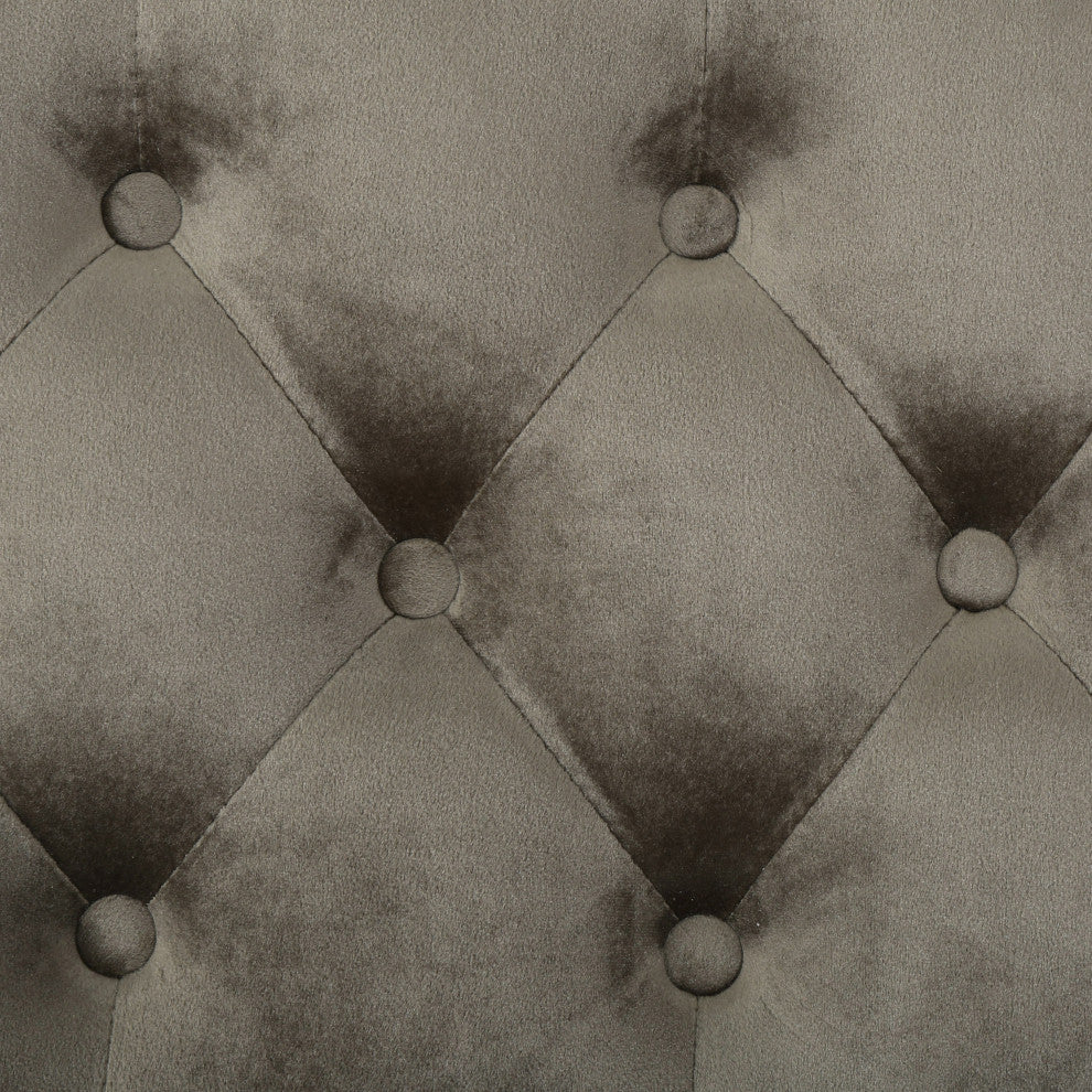 GDF Studio Constance Tufted Top Fabric Storage Ottoman, Gray