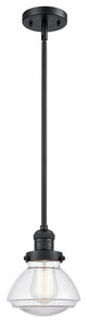 Olean 1-Light Mini Pendant, Matte Black, Clear
