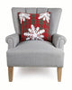 Snow Flake Embroidered Pillow