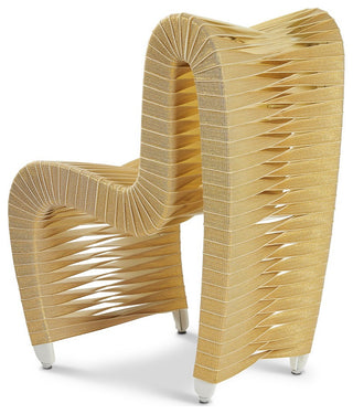 Seat Belt Dining Chair, Gold, Cotton