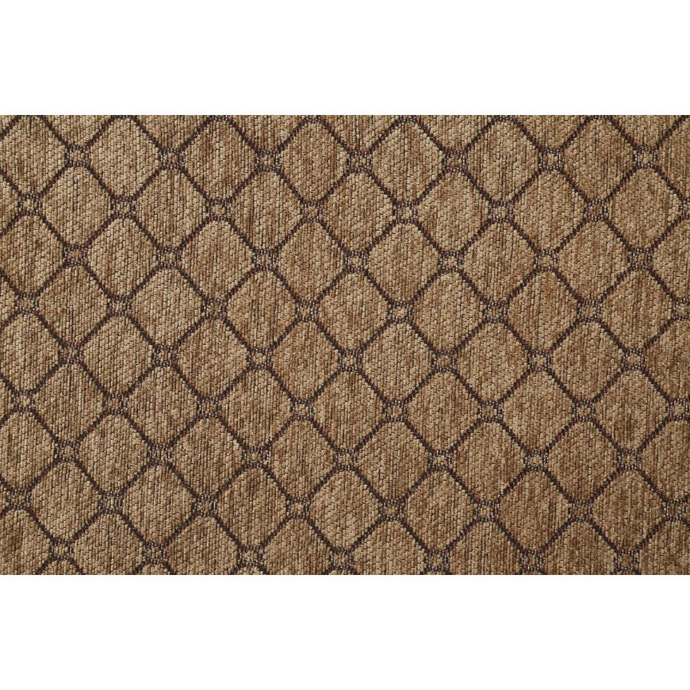 Benzara BM250627 Sofa With Crowned Top and Fabric Upholstery, Beige