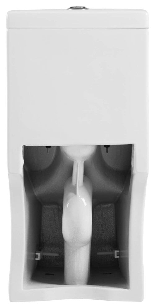 Fine Fixtures Dual-Flush Round One-Piece Toilet, Seat Included, 12" Rough in