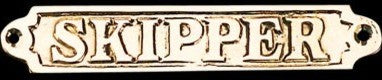 Brass Skipper Plaque